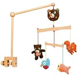 Woodours Wood Musical Crib Mobile, Brown
