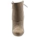 Ollio Women Shoe Faux Suede Fashion Collar Ankle High Heel Boots