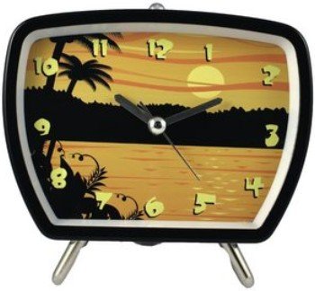 Tropical Talking Clock Sunset Black