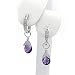1.34 ctw Rich Amethyst Earring Charms With Diamond 14k Gold Earrings