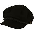 Men's Greek Fisherman Winter Wool Blend Cabby Driver Hat Flat Cap Black L/XL