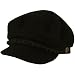 Men's Greek Fisherman Winter Wool Blend Cabby Driver Hat Flat Cap Black S/M