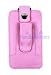 HHI iPhone Deluxe Leather Case With Belt Clip - Pink