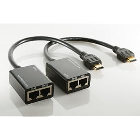 HDMI Extender over Cat5e or Cat6 Cables - Up To 30 meters 98 feet - Fixed 10-Inch