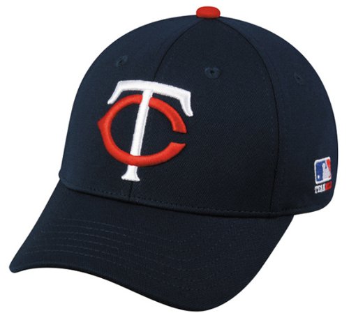 MLB BAMBOO Flex FITTED Lg/XL Minnesota TWINS Home NAVY Hat Cap