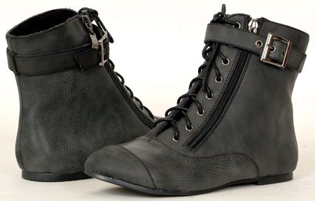 Womens Ankle-High Bootie Fashion Black Dress Boots