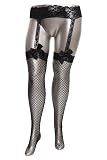 Torrid Plus Size Black Fishnet Garter Tight Black Satin Bows