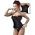 Black Vintage Satin Corset Small UK Size 8 To 10