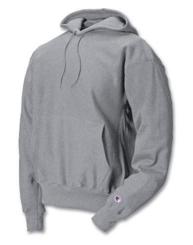 Champion Men's Reverse Weave Hooded Pullover Fleece L Grey