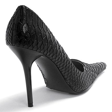 Ellie Shoes Women's 408 (411) LULU, 4 Stiletto Pointed Snake Skin Pump, Available in 2 Colors