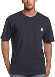 Carhartt Mens Workwear Pocket T-Shirt, Navy, Small Regular