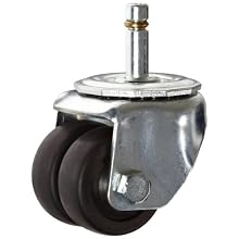 E.R. Wagner Stem Caster, Swivel, Dual Wheel, Hard Rubber Wheel