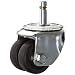 E.R. Wagner Stem Caster, Swivel, Dual Wheel, Hard Rubber Wheel