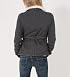 Finesse Fur Lined Collar Shoe String Coat in Charcoal