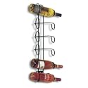 Spectrum 48810 Wall Mount Wine Rack, 6-Bottle, Black