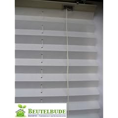 Plissee , Faltstores , Faltrollo , ohne bohren , 140 cm breit , bis 175 cm hoch, Farbe weiss