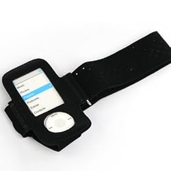 Premium Black Adjustable Wrist Armband Sports Gym Carrying Case Cover for App...