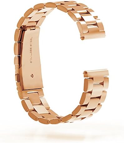 Infiland Fitbit Blaze Band, Stainless Steel Metal Replacement Strap Wrist Band for Fitbit Blaze Smart Fitness Watch - Rose Gold