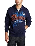 NFL Men's Miami Dolphins Touchback IV Long Sleeve Fullzip Hooded Fleece (Navy Blue, Large)