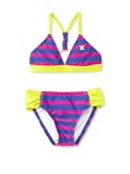 Hurley Girls 7-16 Minnow Stripe Triangle and Tab Side Swimwear