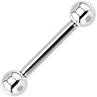 10 Gauge STEEL BARBELL Tongue Ring 5/8" 6mm