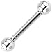 10 Gauge STEEL BARBELL Tongue Ring 5/8" 6mm