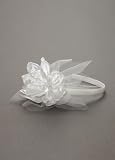 David's Bridal Flower Girl Headband with Flower and Tulle Pouf Style H7999