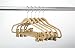 ULTRA-SLIM VELVET SUIT HANGERS W/PANT FINGER CLIPS - SET OF 5- Brown
