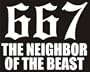 "667 the neighbor of the beast" funny Die cut decal / sticker
