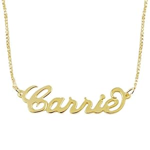18k Gold Plate Personalized Name Necklace - Custom Made Any Name
