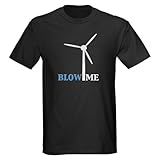 CafePress Blow Me Wind Turbine Dark T-Shirt - L Black