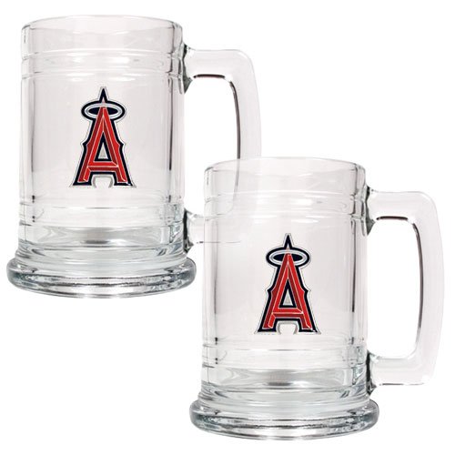 Los Angeles Angels MLB 2pc 15oz Glass Tankard Set- Primary Logo