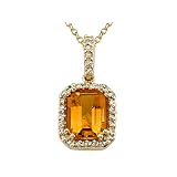 1.55 cttw Genuine Citrine Pendant by Effy Collection� in 14k Yellow Gold