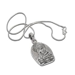 Shiva Pendant with Chain Silver Jewelry 1.25 inches