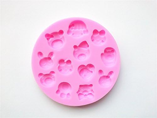 Wocuz W0229 Kinds of Bear Face Shape Cake Decorating Mould Silicone Candy Fondant Chocolate Accessory Mold