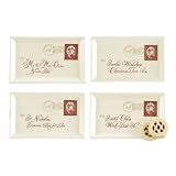 Grasslands Road Christmas to Remember North Pole Letter 5-by-8-Inch Plates with Stand, Set of 8