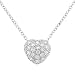Sterling Silver Heart Pendant with Clear CZs
