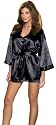 Sexy Black Babydoll Lingerie Sleepwear - 3 Piece Set