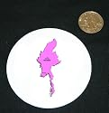 3" button / pin printed with myanmar, map, vector