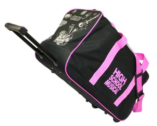 Childrens Toyshop  Toys : Trademark Collections Disney High School Musical Black & Pink Wheeled Holdall Bag