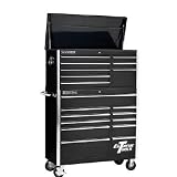 19 Drawer Professional Rolling Tool Cabinet Tool Chest Combo (Black)