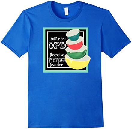 Men's Vintage Glass Mixing Bowl Lover Collector 2XL Royal Blue