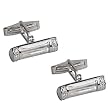 Cuff Links Pair Sterling Silver Crystal Gemstone (cflng249)