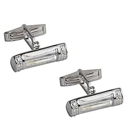 Cuff Links Pair Sterling Silver Crystal Gemstone (cflng249)