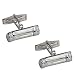 Cuff Links Pair Sterling Silver Crystal Gemstone (cflng249)
