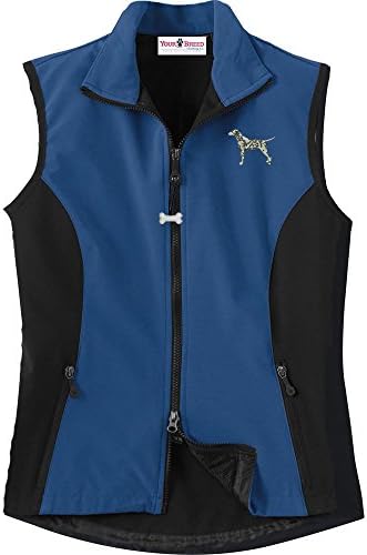 Dalmatian Ladies' High Tec Vest, Bone Zipper Pull and Embroidered image