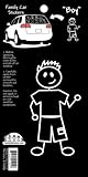 Black and White Family Car Sticker (Boy) by family stickers