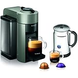 Nespresso A+GCC1-US-GR-NE VertuoLine Evoluo Coffee & Espresso Maker with Aeroccino Plus Milk Frother, Grey