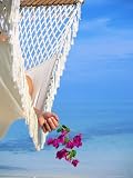 Woman on Hammock, Ari Atoll, White Sands Island Photographic Poster Print by Angelo Cavalli, 48x64 Woman on Hammock, Ari Atoll, White Sands Island Photographic Poster Print by Angelo Cavalli, 48x64