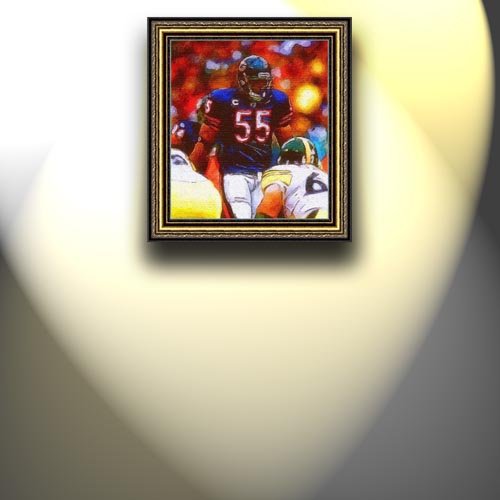 Completely Handpainted American Football Sport Painting, Custom Order FL8833, Oil on Canvas, with Option to Paint Jerry, Brett & Co. from Any Other Favorite Photograph or Picture, Unframed, Size 23'' x 26